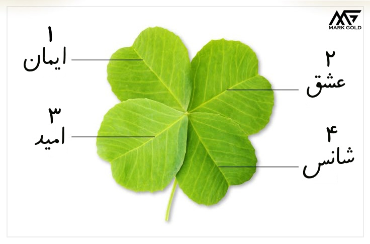 معانی برگ های شبدر چهاربرگ