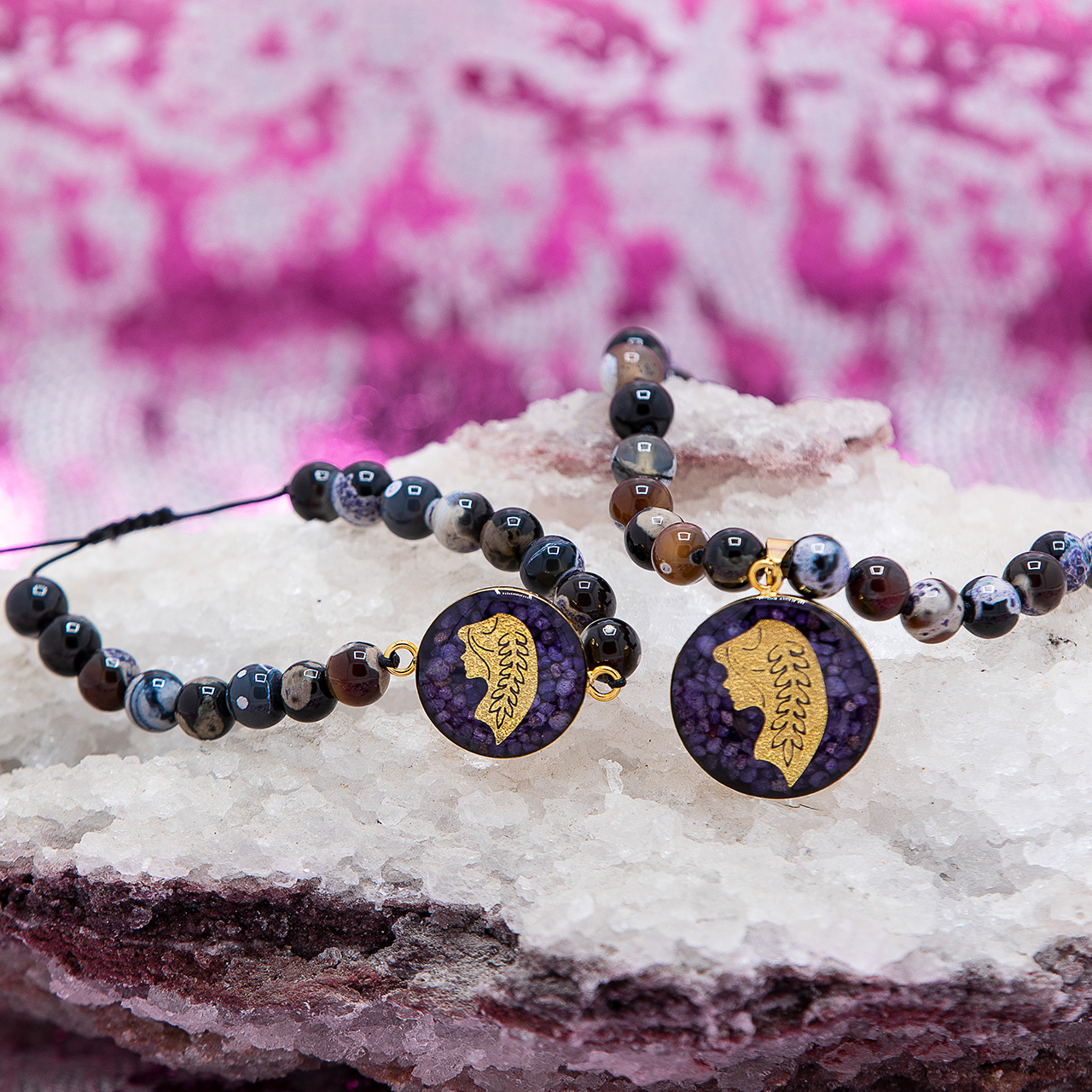 دستبند دخترانه بنفش