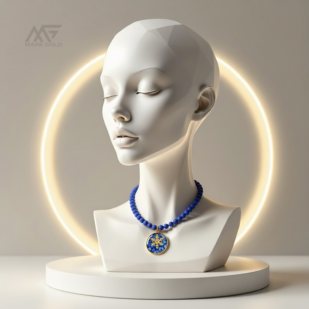 گردنبند طرح دانه برف