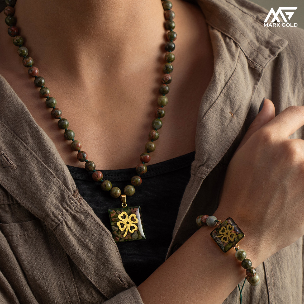 زیورآلات شبدر روکش طلا