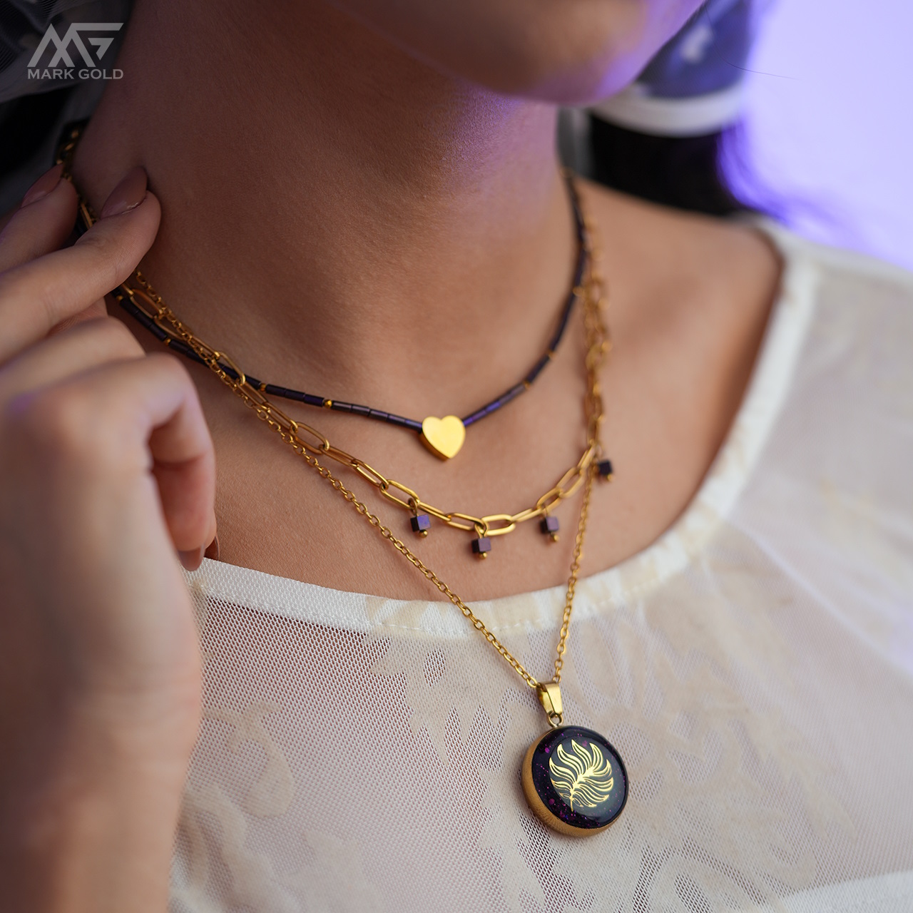 زیورآلات روکش طلا 24 عیار مارک گلد