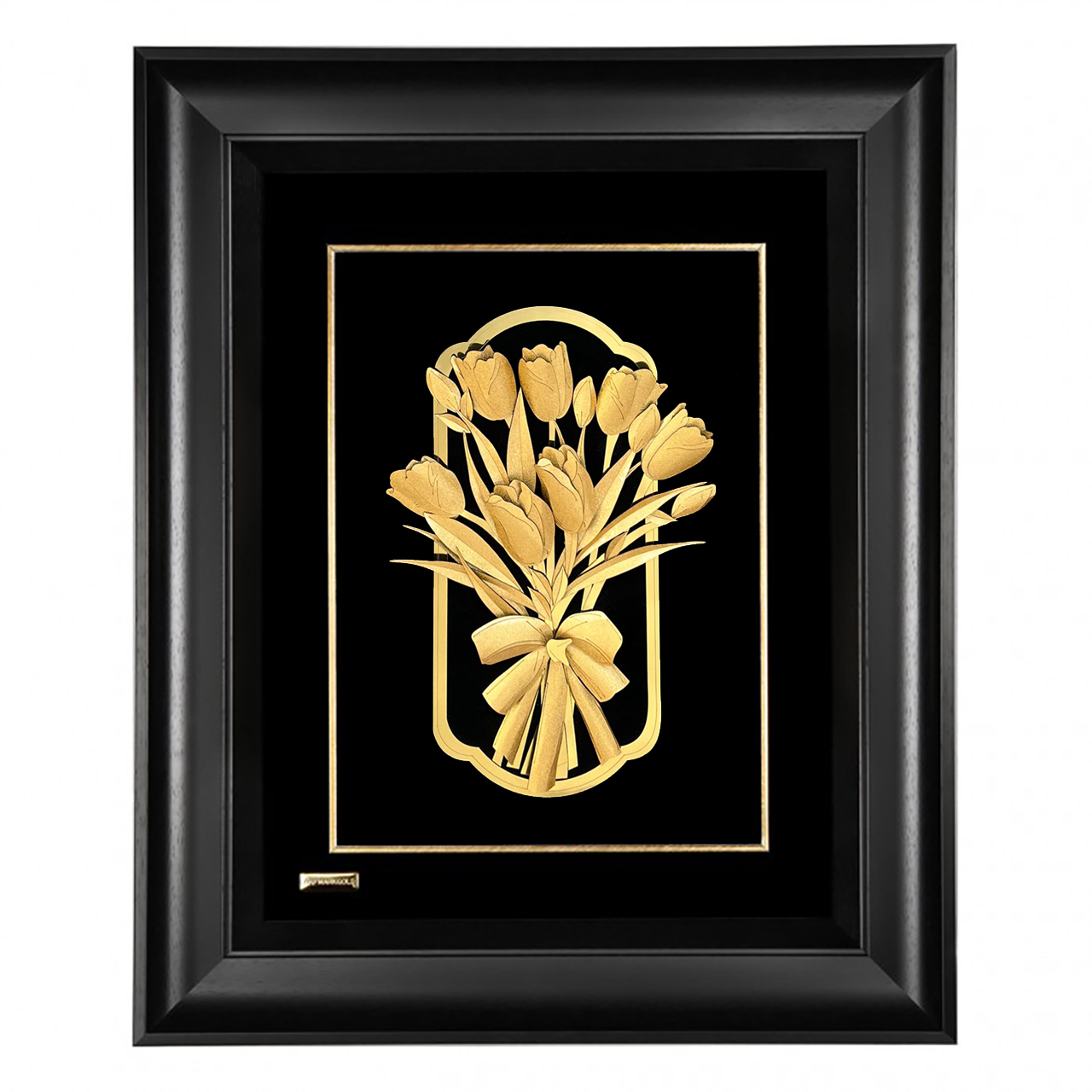 تابلو روکش طلا گل های لاله