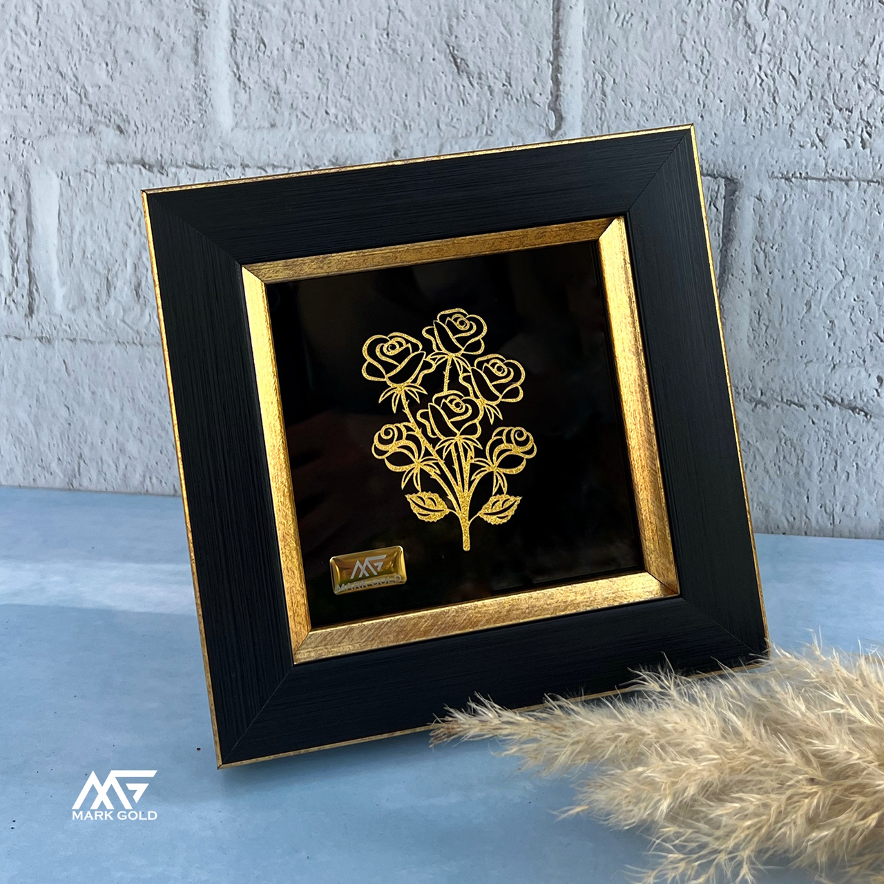 تابلو طلاکوب گل رز