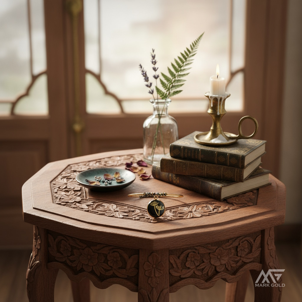 کتاب و شمع و زیور آلات