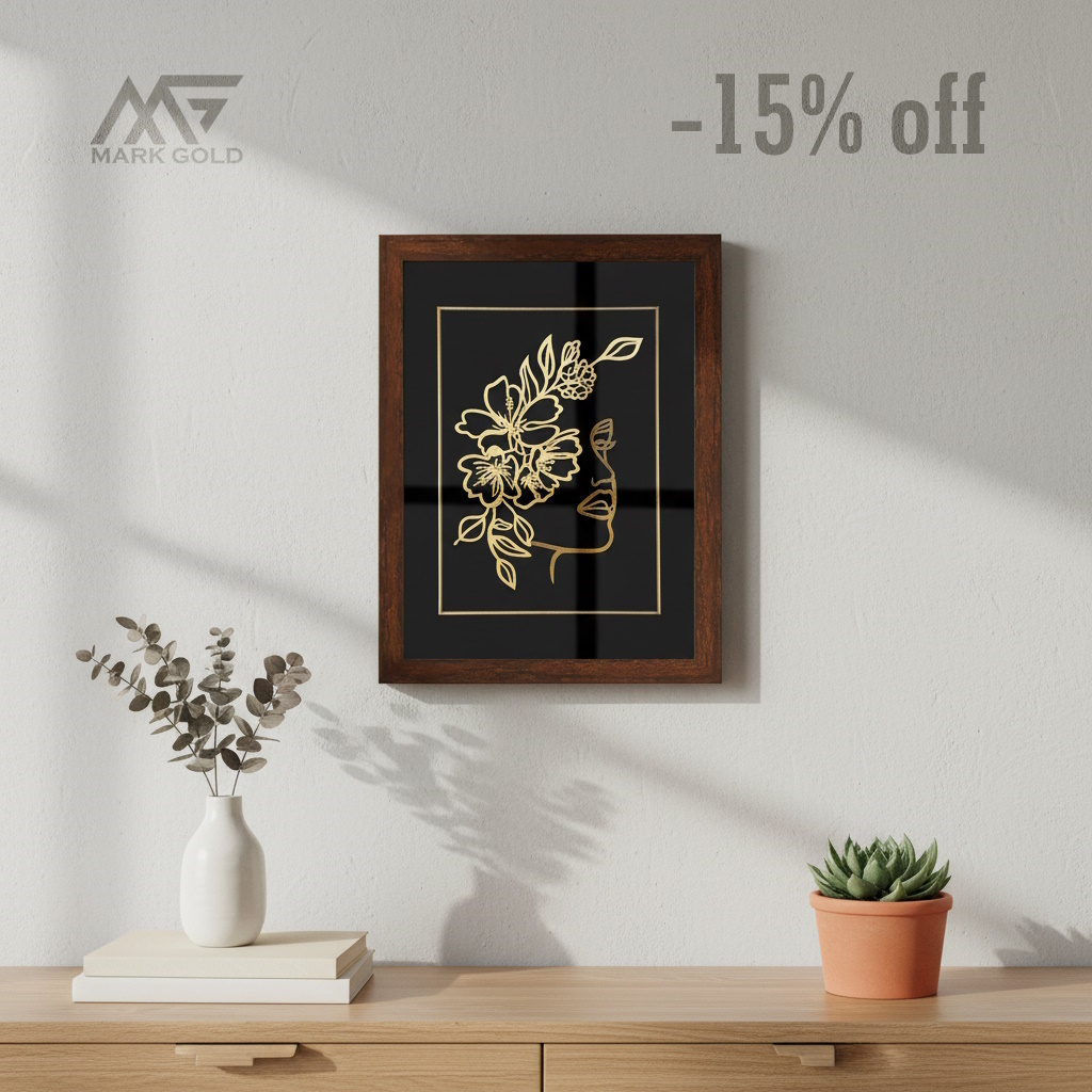 تابلو هنری روکش طلا