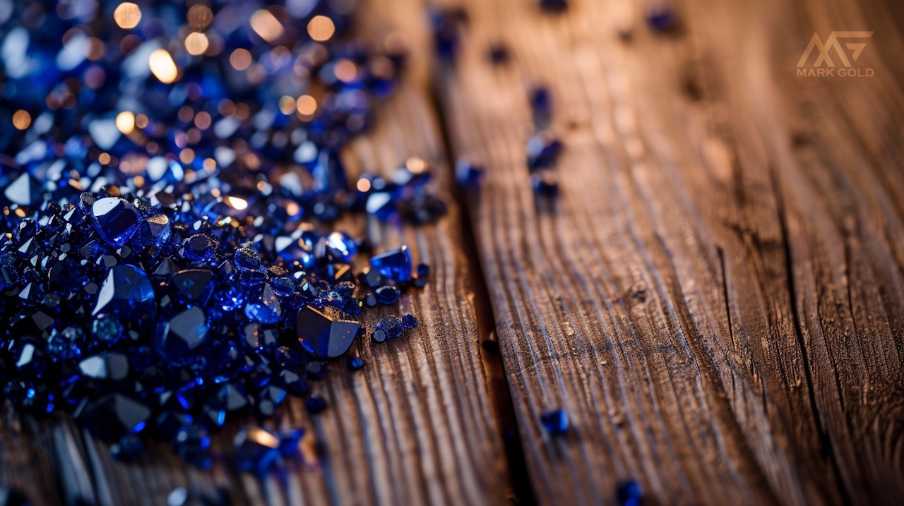 سنگ های درخشان آبی 