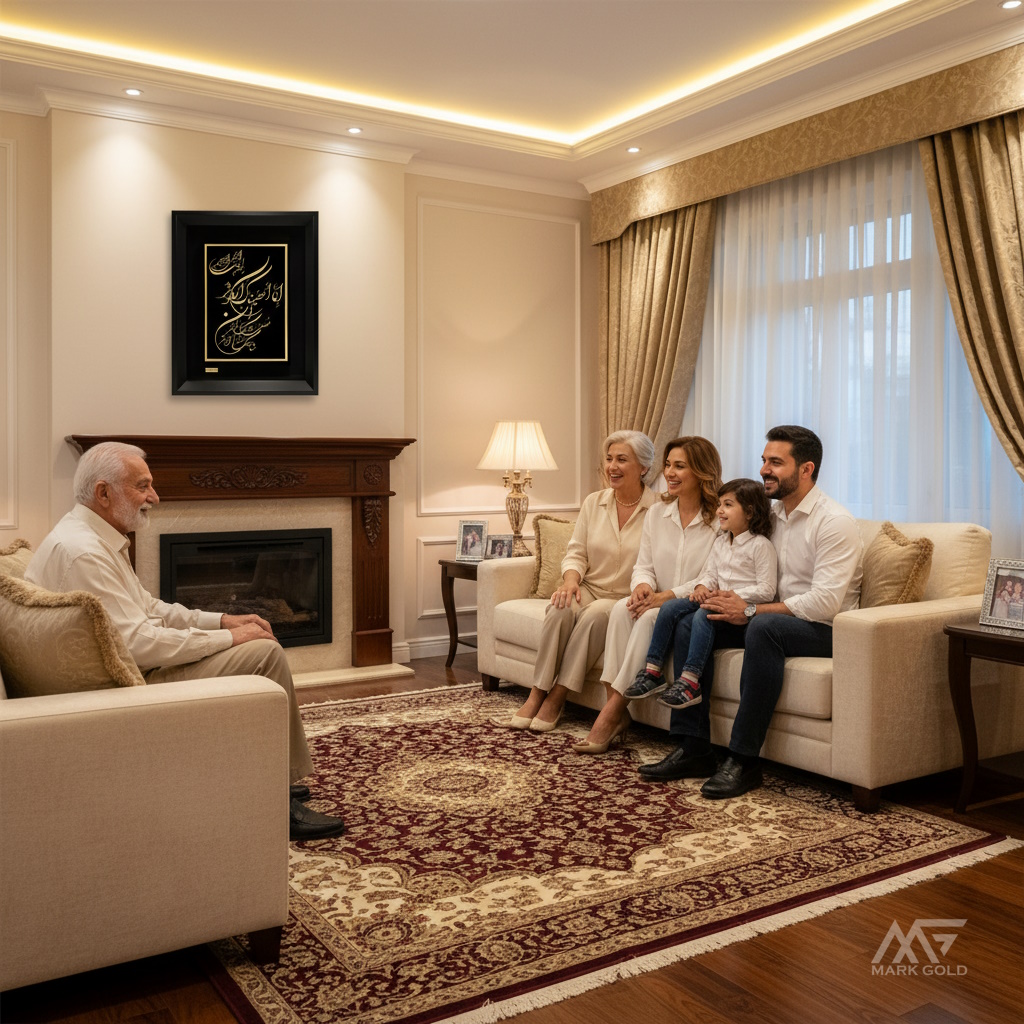 ست هدیه خانوادگی برای نسل‌های امروز و فردا با هدیه تابلو طلاکوب و زیورآلات روکش طلا