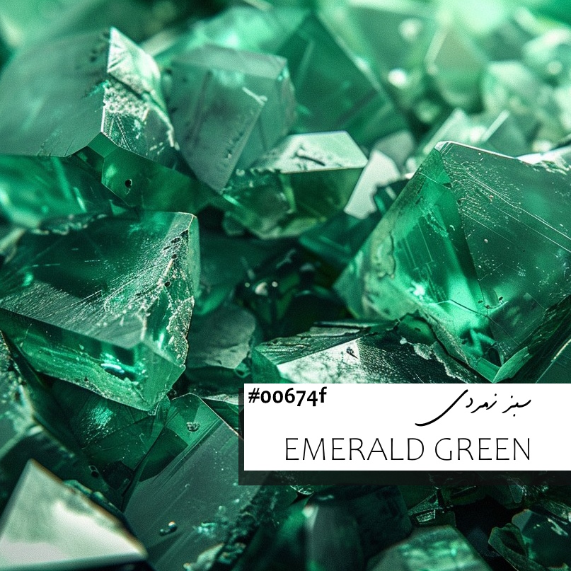 رنگ سبز زمردی از اساطیر تاریخ تا تابلو روکش طلا و زیورآلات دخترانه