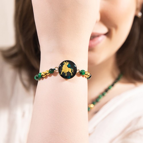 دستبند روکش طلا سری دیانا ماه تولد اردیبهشت