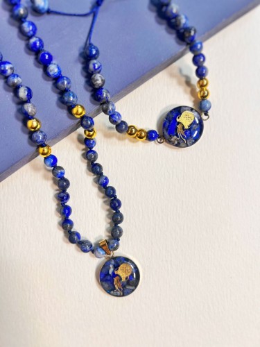 گردنبند دخترانه روکش طلا سری دیانا ماه تولد بهمن