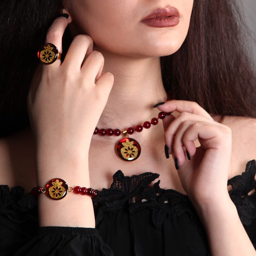 گردنبند دخترانه روکش طلا طرح ناردون