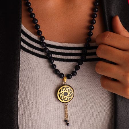 گردنبند روکش طلا طرح دریم کچر