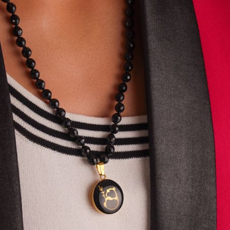 گردنبند و دستبند روکش طلا طرح پاندا