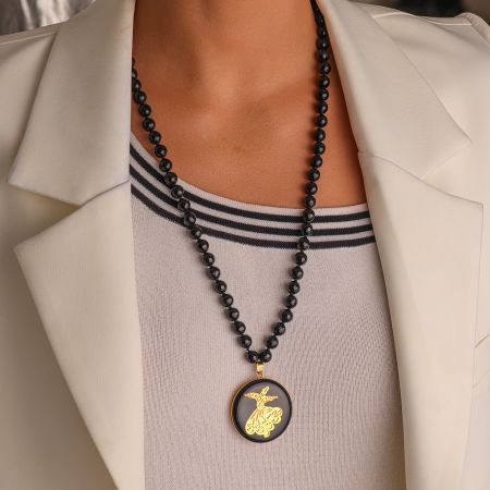 گردنبند روکش طلا طرح رقص سماع