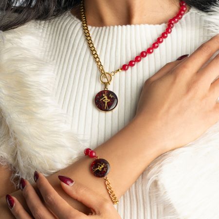 گردنبند دخترانه روکش طلا طرح بالرین