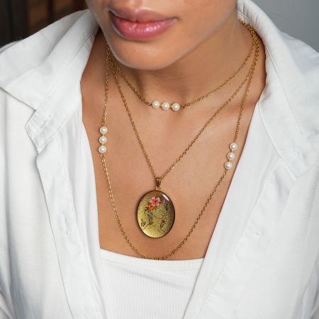 گردنبند دخترانه روکش طلا طرح مینیمال 2