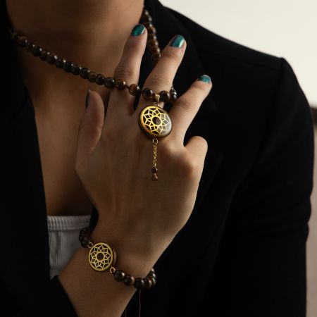 گردنبند روکش طلا طرح دریم کچر 