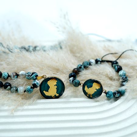 گردنبند دخترانه روکش طلا طرح تیرکس