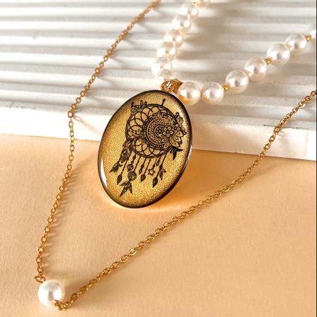 گردنبند دخترانه روکش طلا طرح ویانا