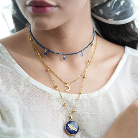 گردنبند روکش طلا طرح هستی