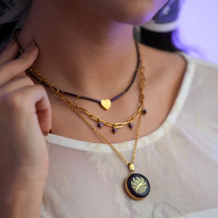 گردنبند روکش طلا طرح آیدا