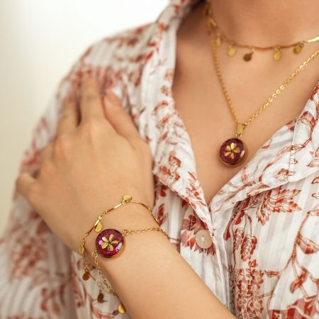 گردنبند روکش طلا طرح نازنین