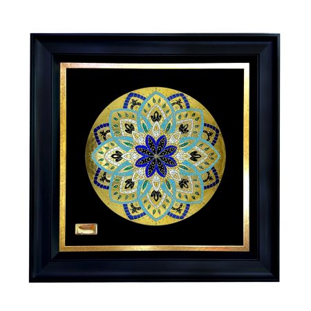 تابلو بشقاب ورق طلا سری شاهان طرح 12