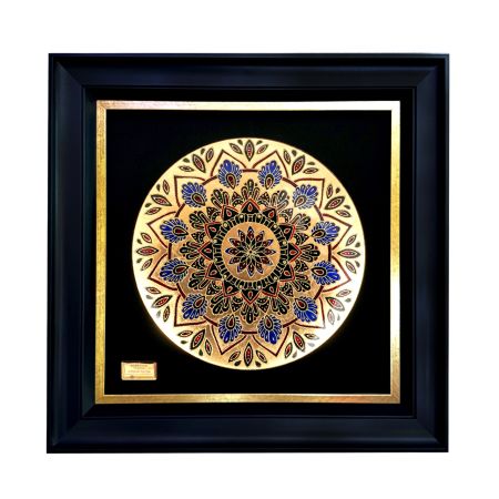 تابلو بشقاب ورق طلا سری شاهان طرح 13