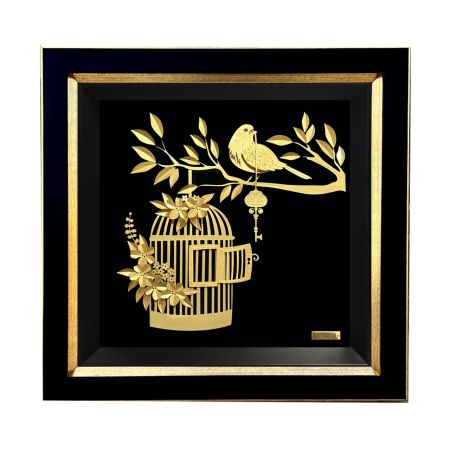 تابلو روکش طلا طرح مینو 