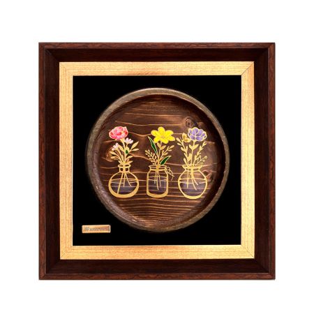 تابلو روکش طلا طرح اطلس