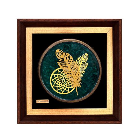 تابلو روکش طلا طرح دریم کچر