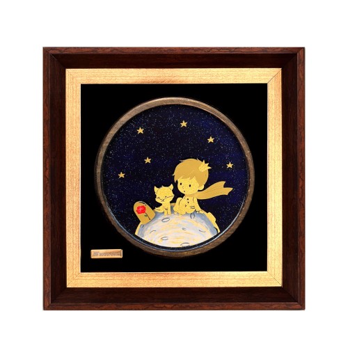 تابلو روکش طلا طرح شازده کوچولو