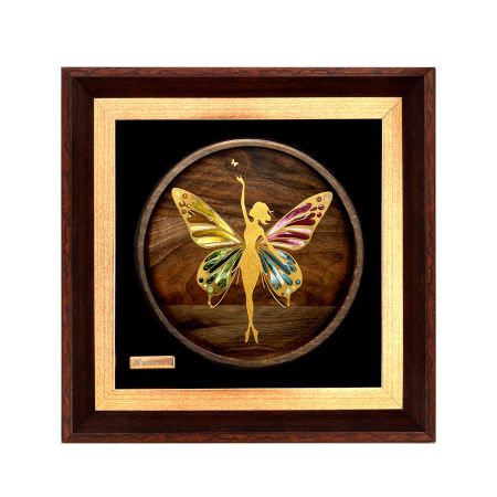 تابلو روکش طلا طرح پریا