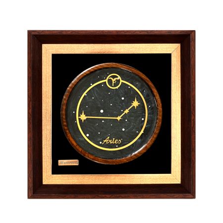 تابلو روکش طلا صورت فلکی ماه تولد فروردین