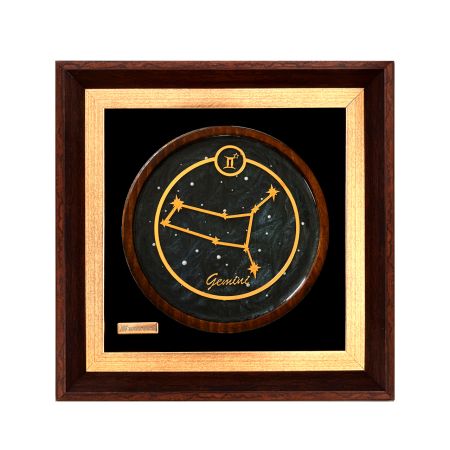 تابلو روکش طلا صورت فلکی ماه تولد خرداد