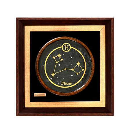 تابلو روکش طلا صورت فلکی ماه تولد اسفند