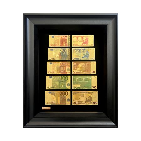 تابلو روکش طلا طرح کلکسیون یورو