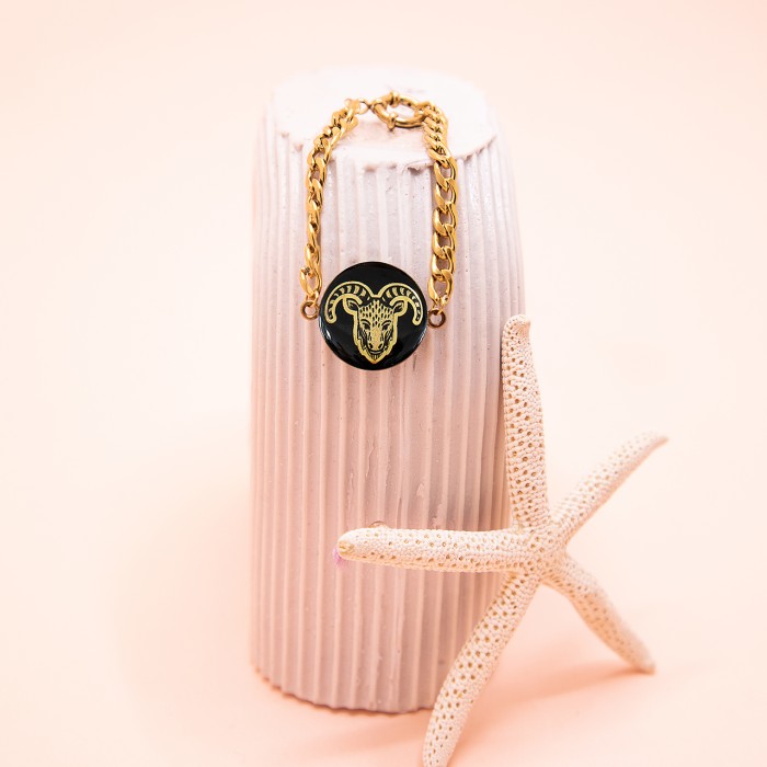 دستبند روکش طلا ماه تولد فروردین سری رویال