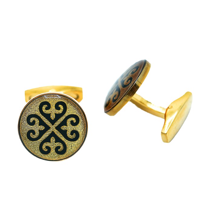 دکمه سردست روکش طلا طرح آراد