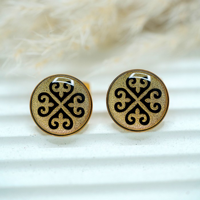 دکمه سردست روکش طلا طرح آراد