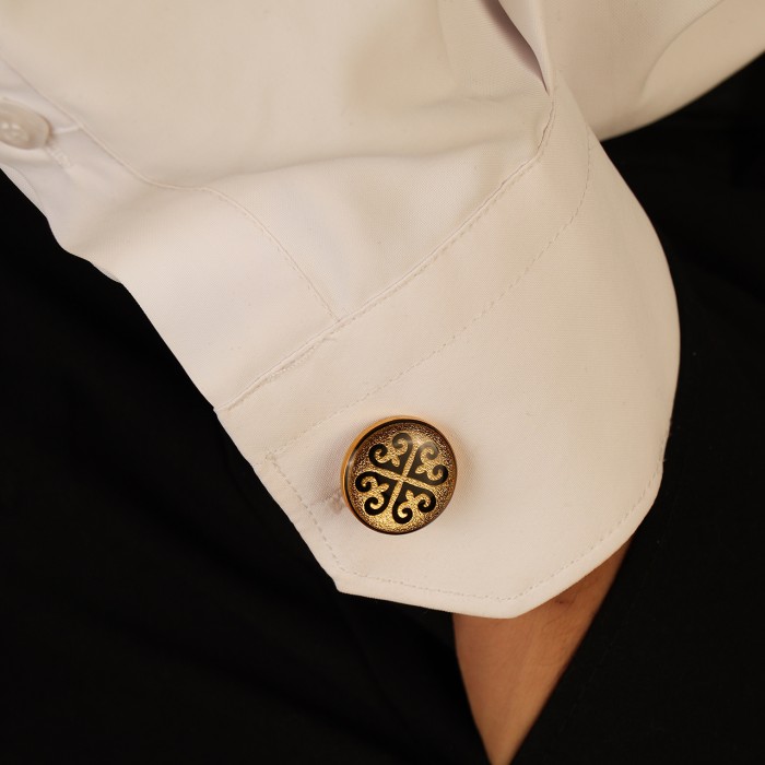 دکمه سردست روکش طلا طرح آراد