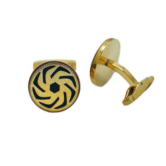 دکمه سردست روکش طلا طرح آریا