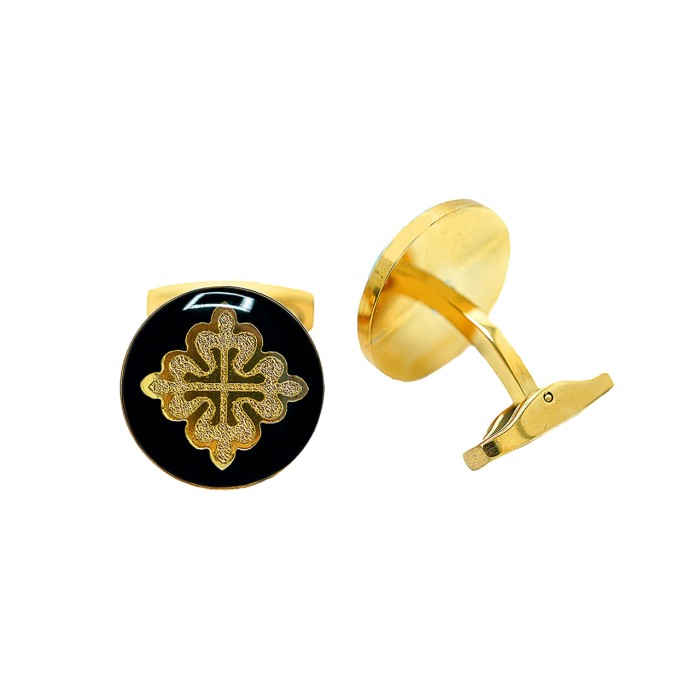 دکمه سردست روکش طلا طرح پرستیژ