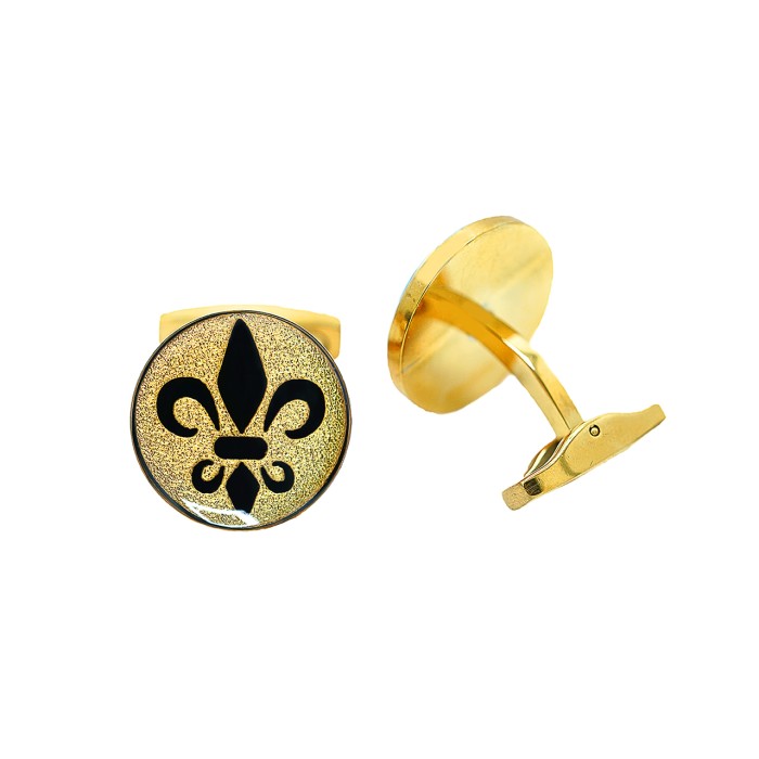 دکمه سردست روکش طلا طرح بردیا