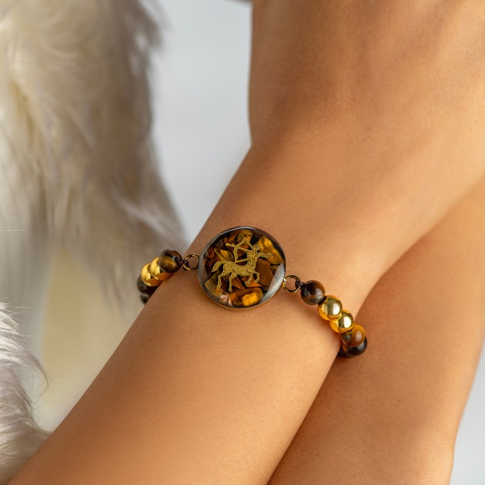 دستبند روکش طلا سری دیانا ماه تولد آذر