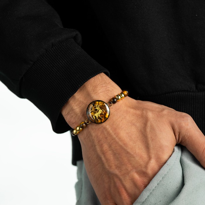 دستبند روکش طلا سری دیانا ماه تولد آذر