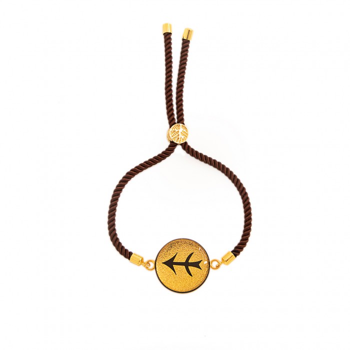 دستبند روکش طلا ماه تولد آذر بند مارشال سری یونانی