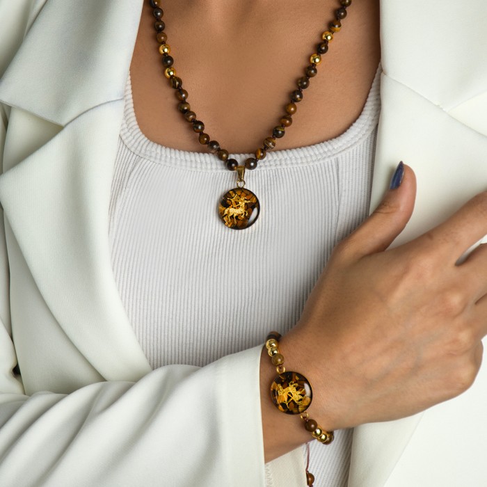 گردنبند دخترانه روکش طلا سری دیانا ماه تولد آذر