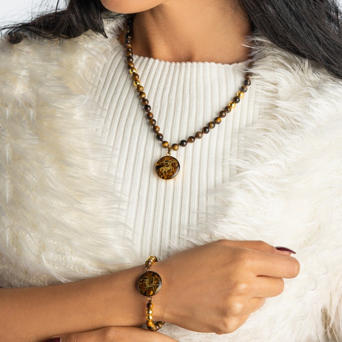 گردنبند دخترانه روکش طلا سری دیانا ماه تولد آذر