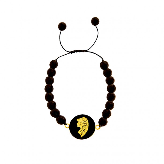 دستبند طلاکوب نماد ماه تولد شهریور